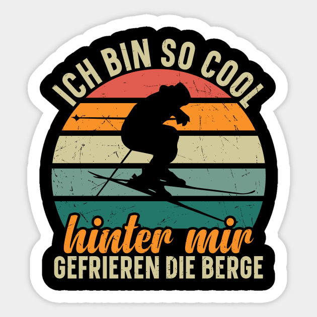 Skifahrer Skihelm Berge Wintersport Skiurlaub Skifahren Sticker by SimonKohlhofer